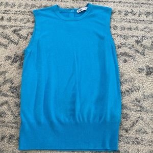 Zara blue tank top sweater